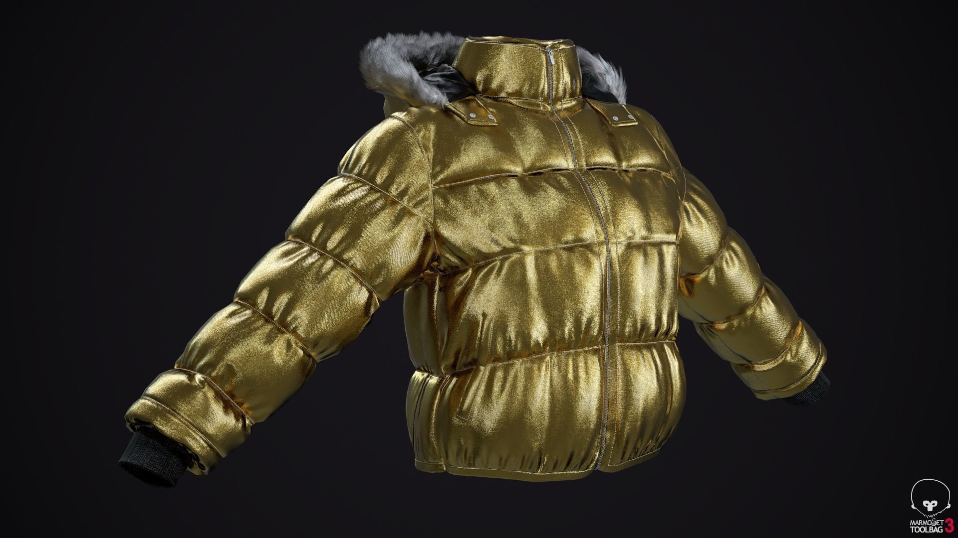 Gold and silver jackets Low-poly 3D model_1