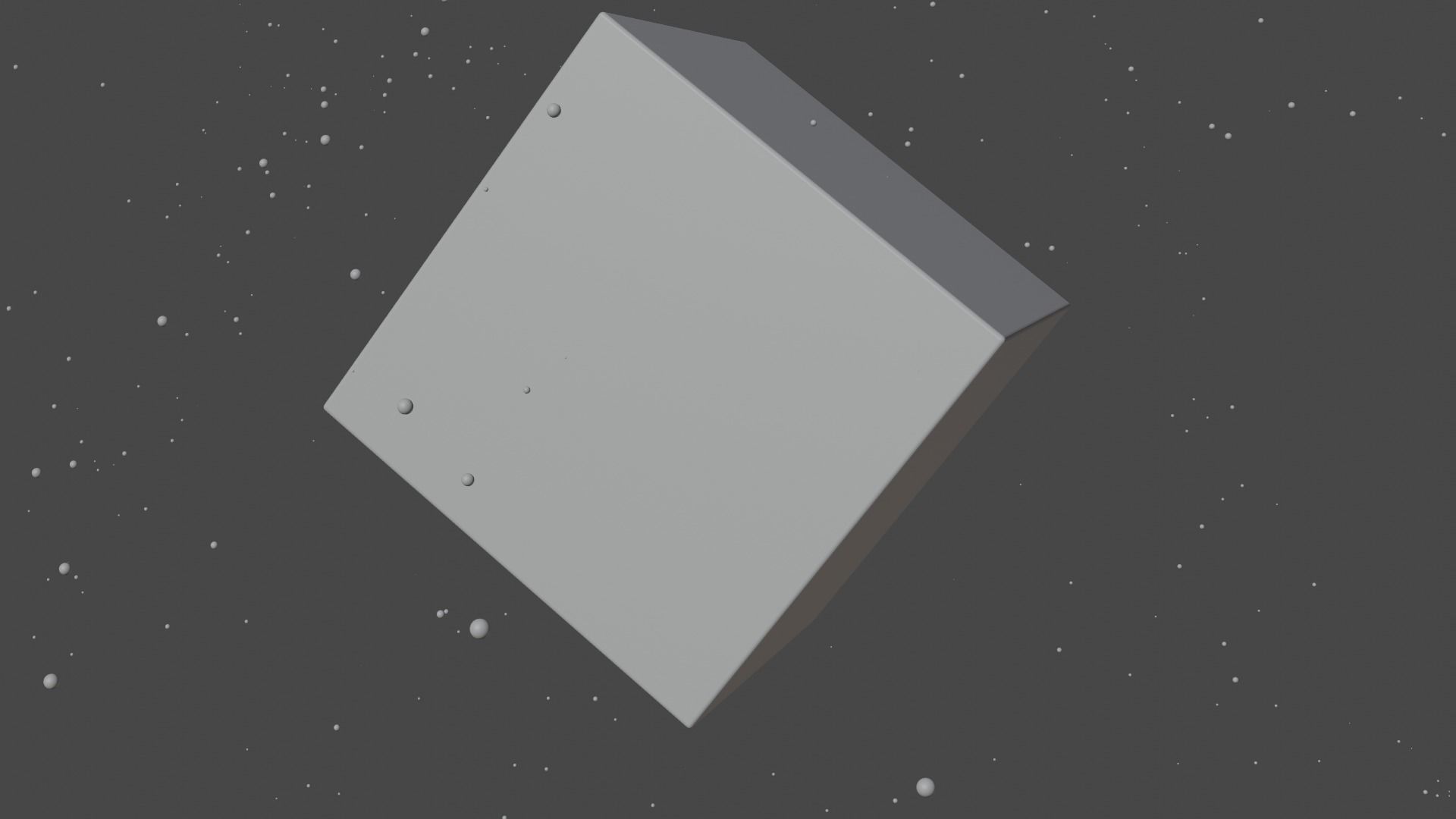 Shiny blue ice cube with animation 3D model_3