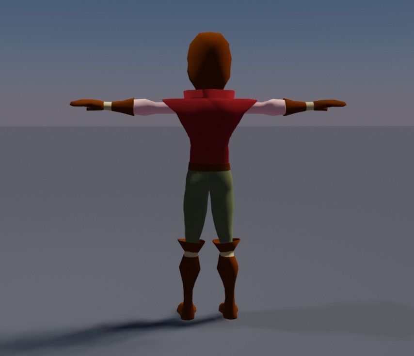 Anime Style Male Character Low-poly 3D model_6