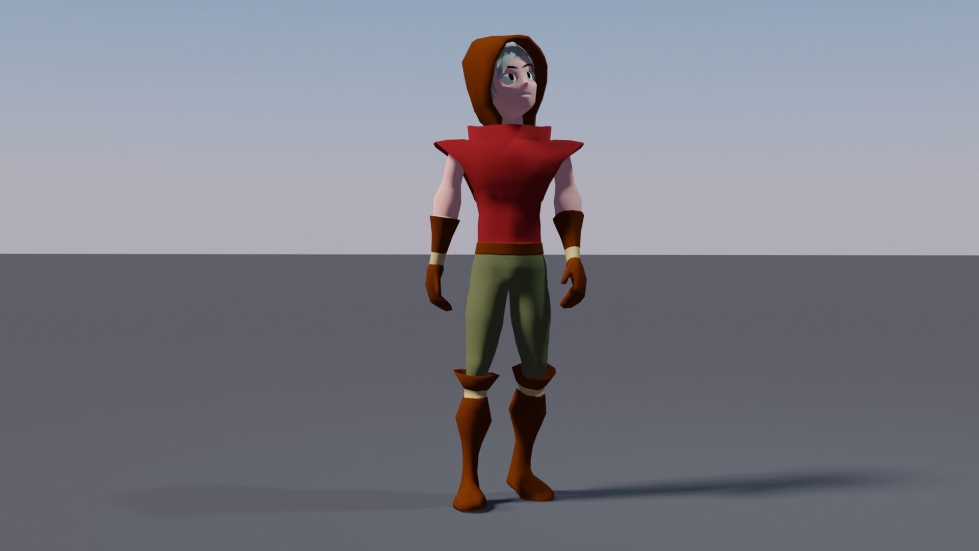 Anime Style Male Character Low-poly 3D model_13