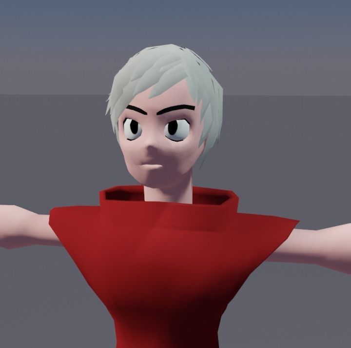 Anime Style Male Character Low-poly 3D model_2