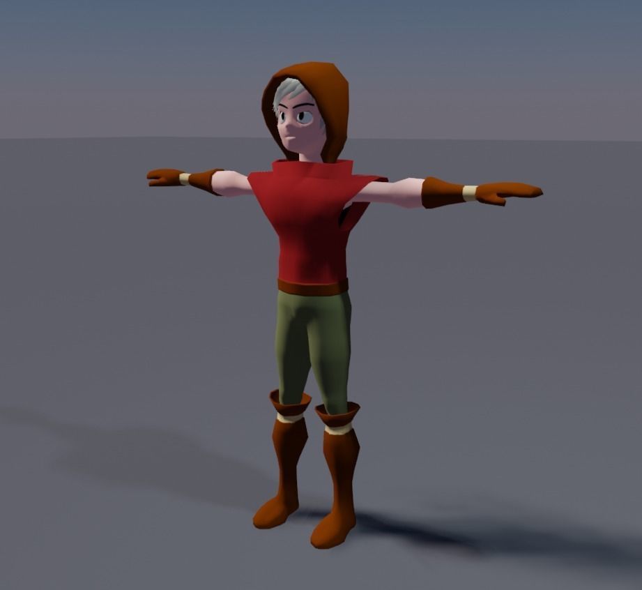 Anime Style Male Character Low-poly 3D model_10