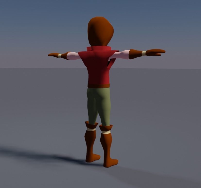 Anime Style Male Character Low-poly 3D model_3