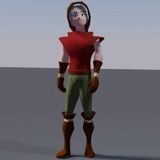 Anime Style Male Character Low-poly 3D model_12