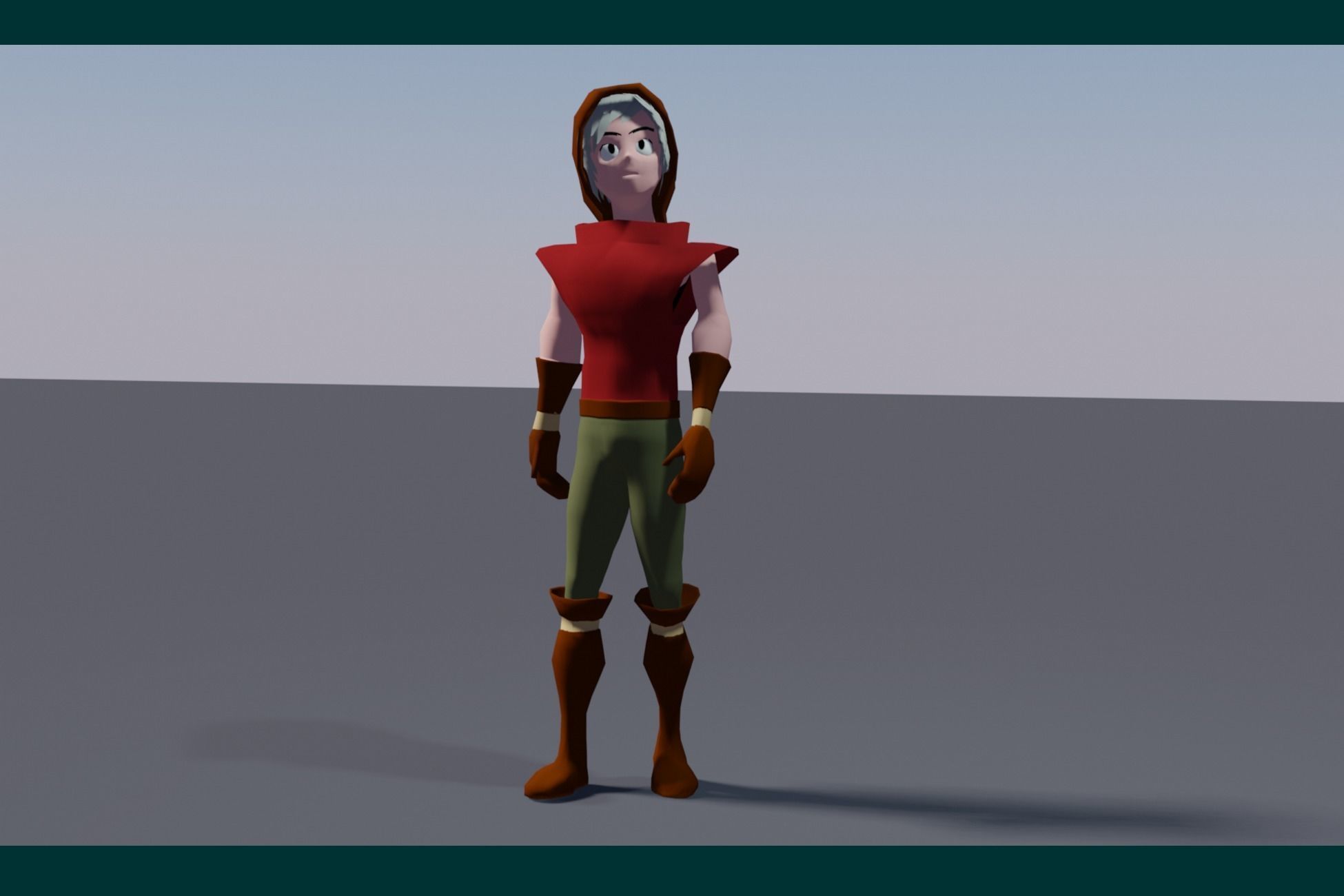 Anime Style Male Character Low-poly 3D model_16