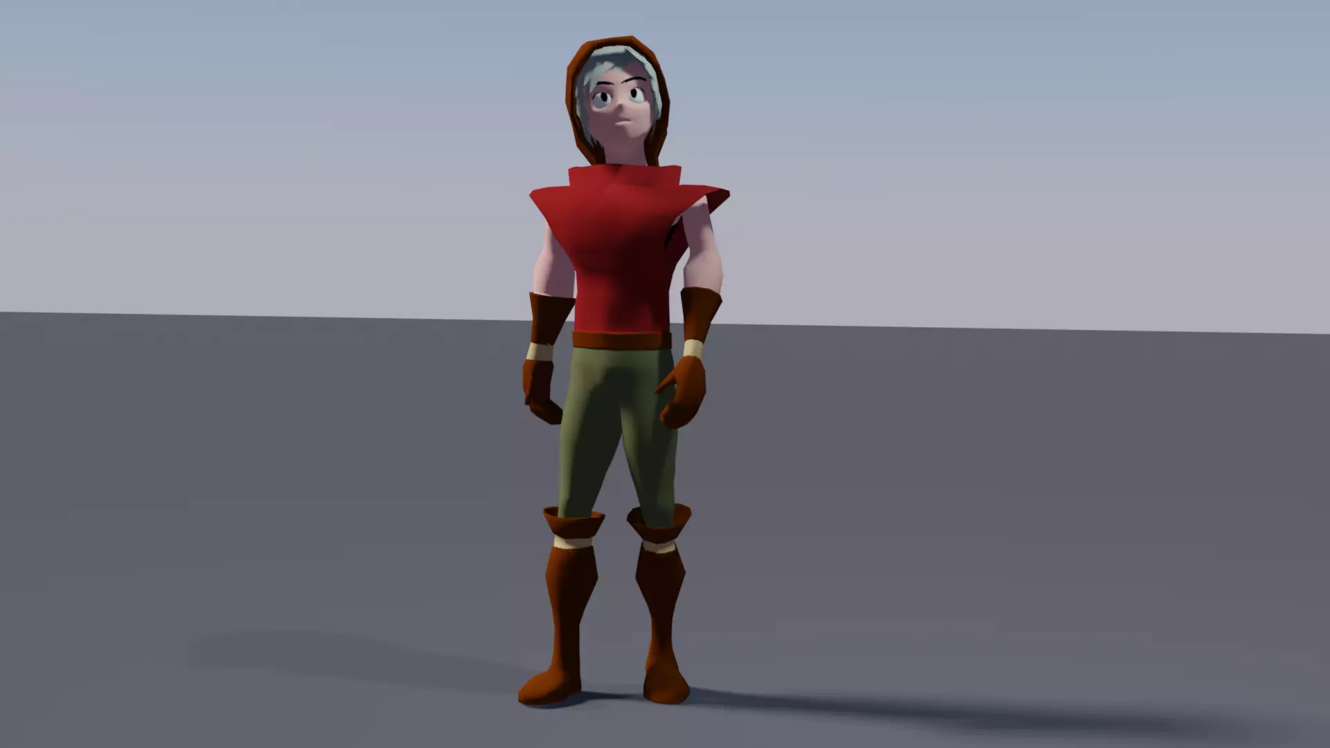 Anime Style Male Character Low-poly 3D model_0
