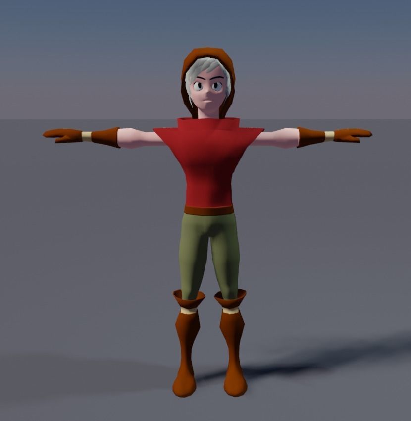 Anime Style Male Character Low-poly 3D model_11