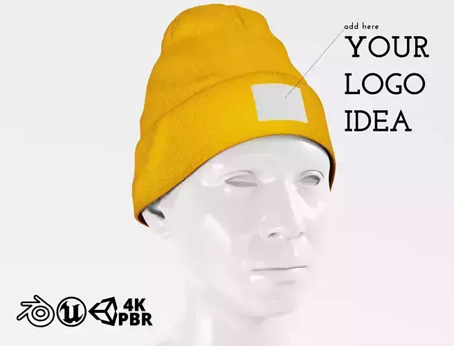 Beanie Hat Cap Winter - Yellow PBR