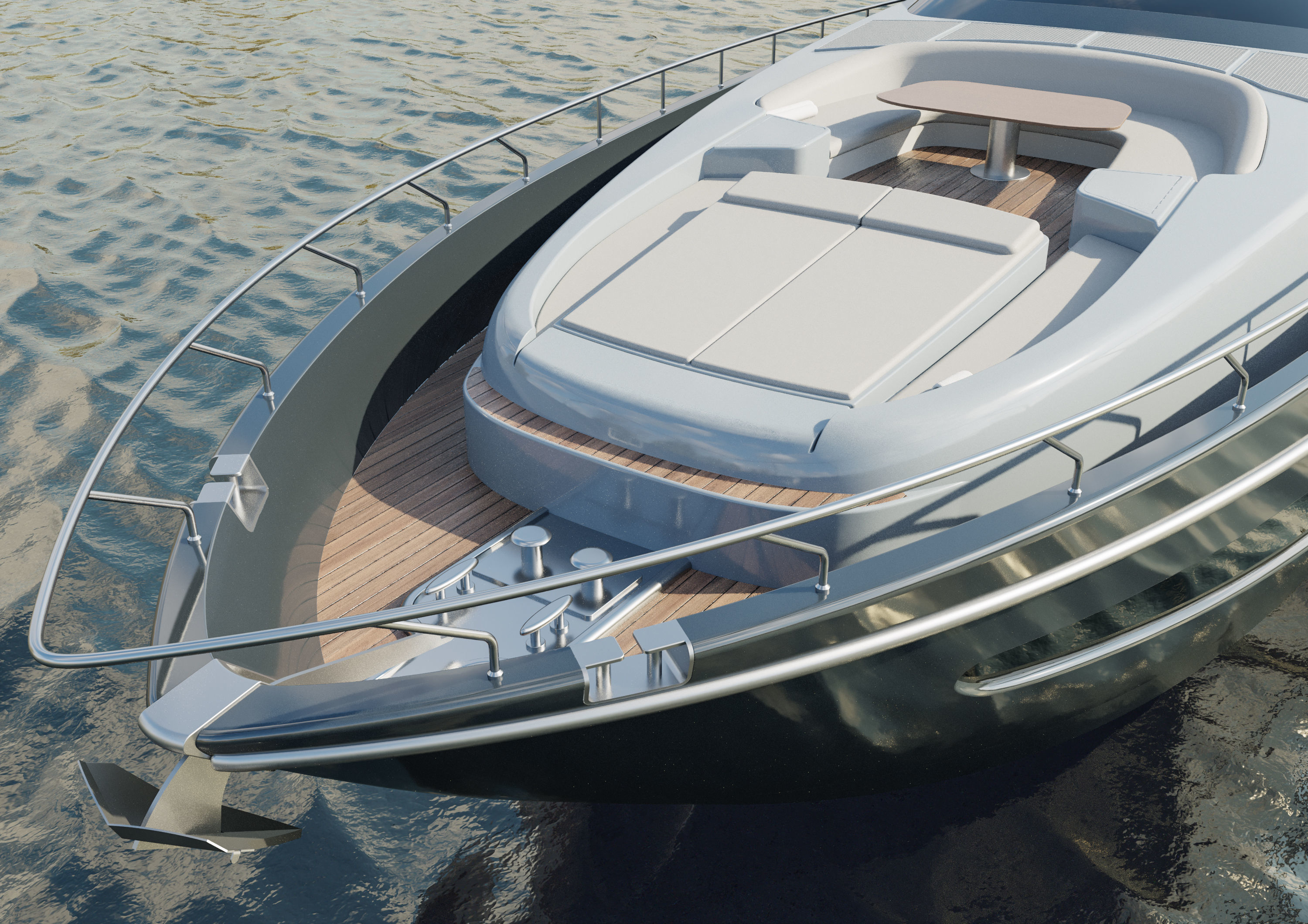 Riva 88 Domino Yacht - Render and 3D print 3D model_7