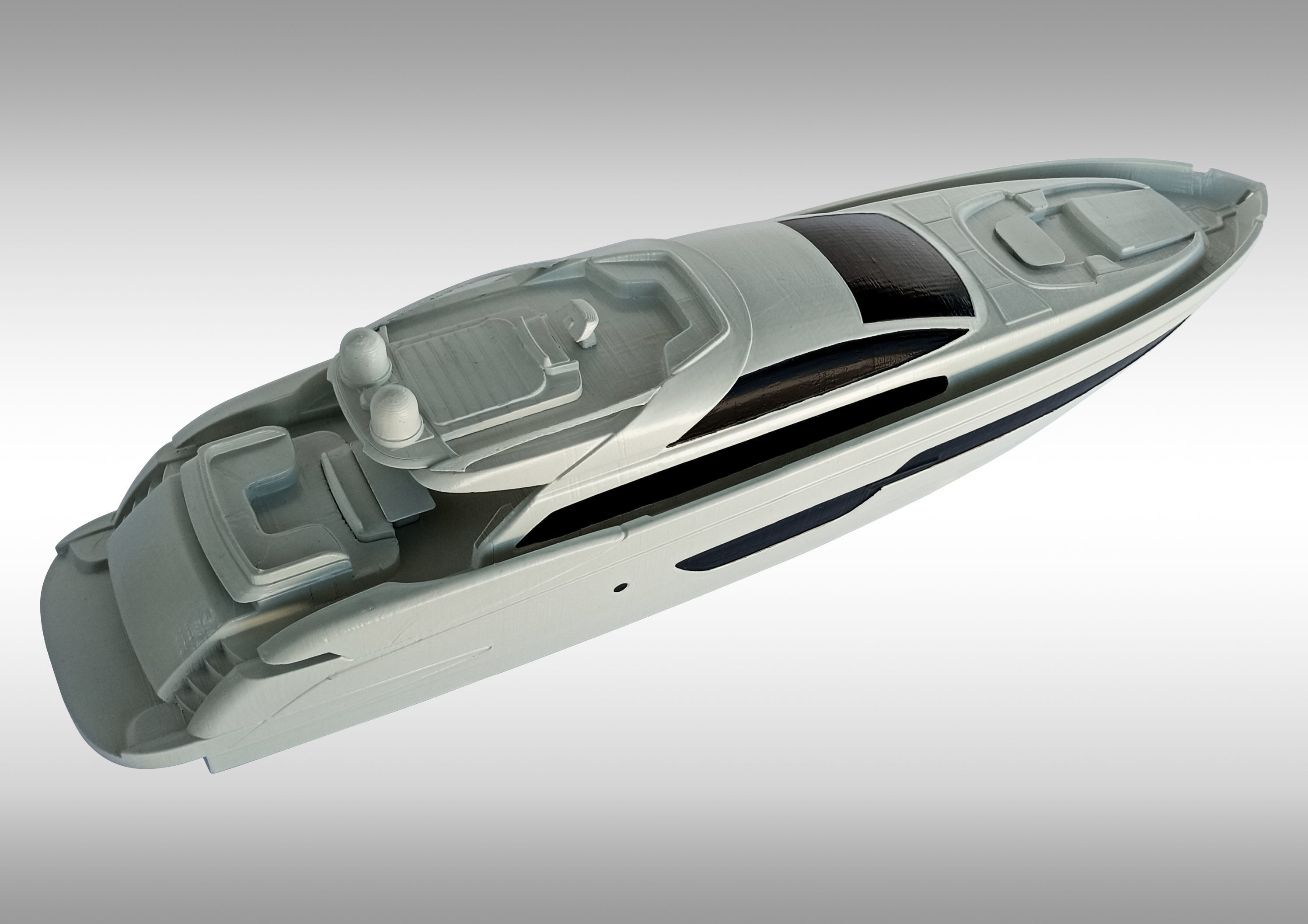 Riva 88 Domino Yacht - Render and 3D print 3D model_15