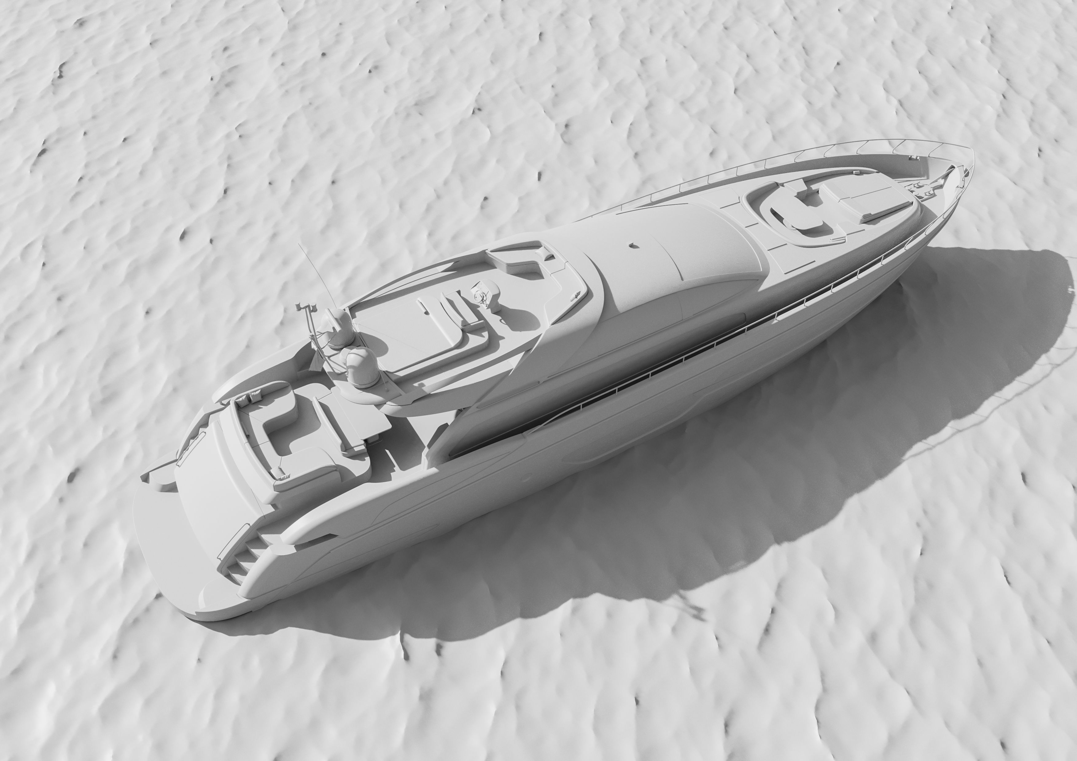 Riva 88 Domino Yacht - Render and 3D print 3D model_2