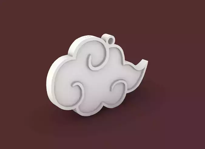 Akatsuki  Naruto Earring-Pendant 3D Model