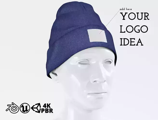 Beanie Hat Cap Winter - Blue