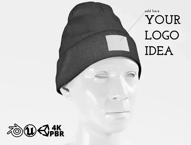 Beanie Hat Cap Winter - Black PBR