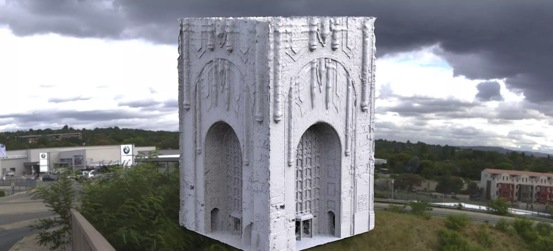 Baroque Gatehouse Detailed  3D model_0