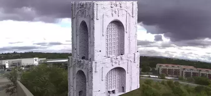 Baroque Gatehouse 3 Detailed 3D