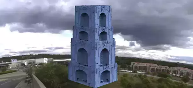 Horror gothic Gatehouse Detailed 3D