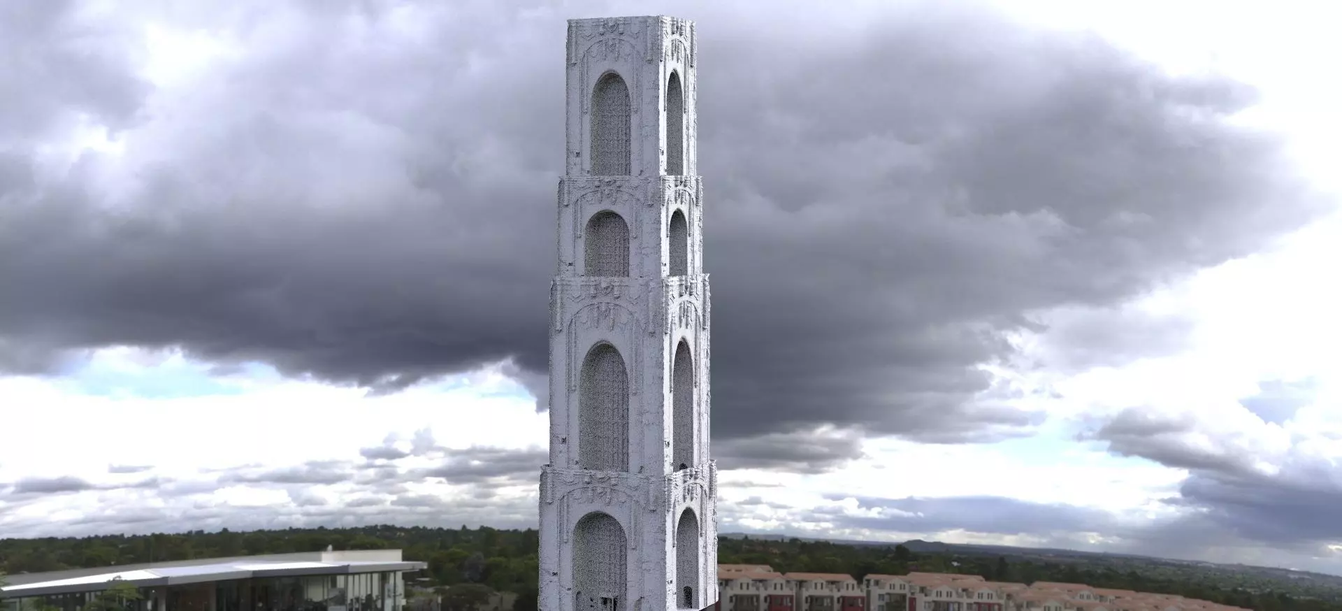 Arena tower Gatehouse Detailed taller 3D 3D model_0