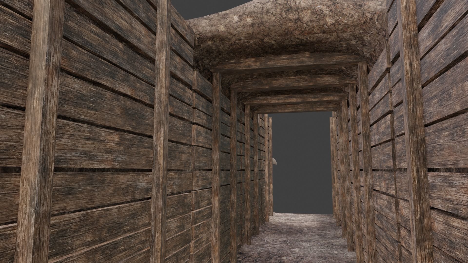 ww2 trench and bunker pack 3D model_17