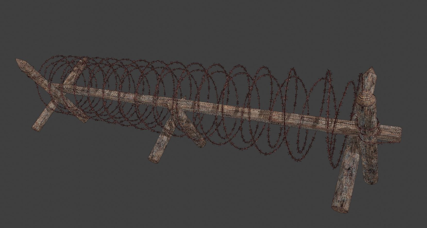 ww2 trench and bunker pack 3D model_41