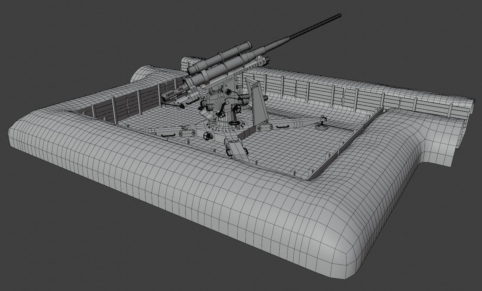 ww2 trench and bunker pack 3D model_12