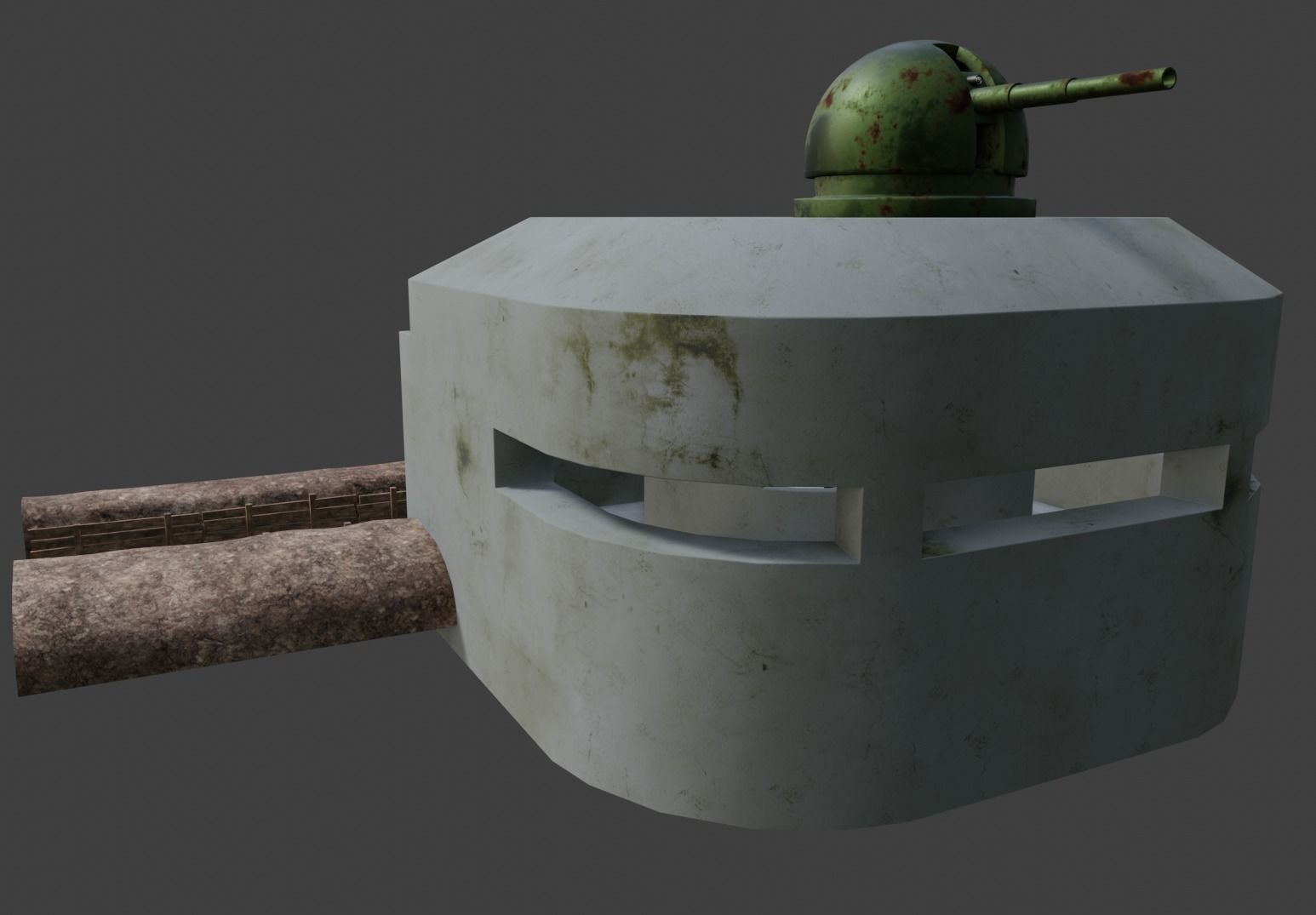 ww2 trench and bunker pack 3D model_46
