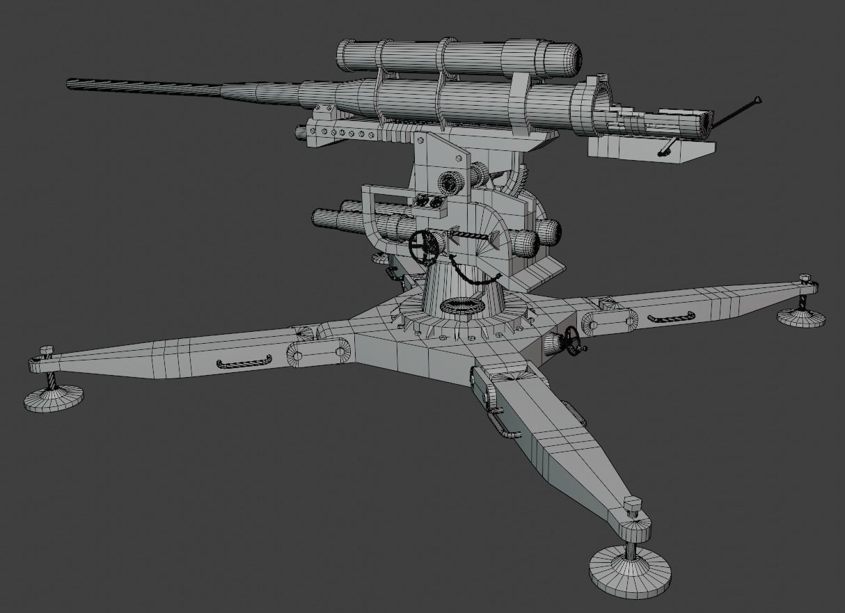 ww2 trench and bunker pack 3D model_28