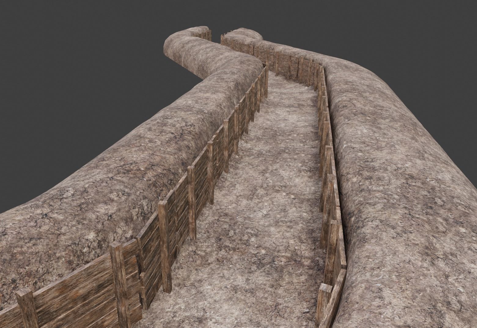ww2 trench and bunker pack 3D model_15