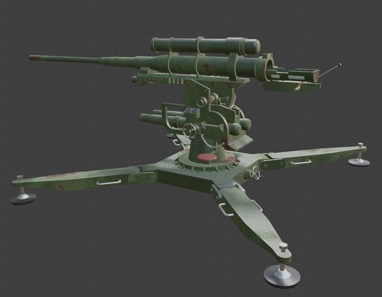 ww2 trench and bunker pack 3D model_26