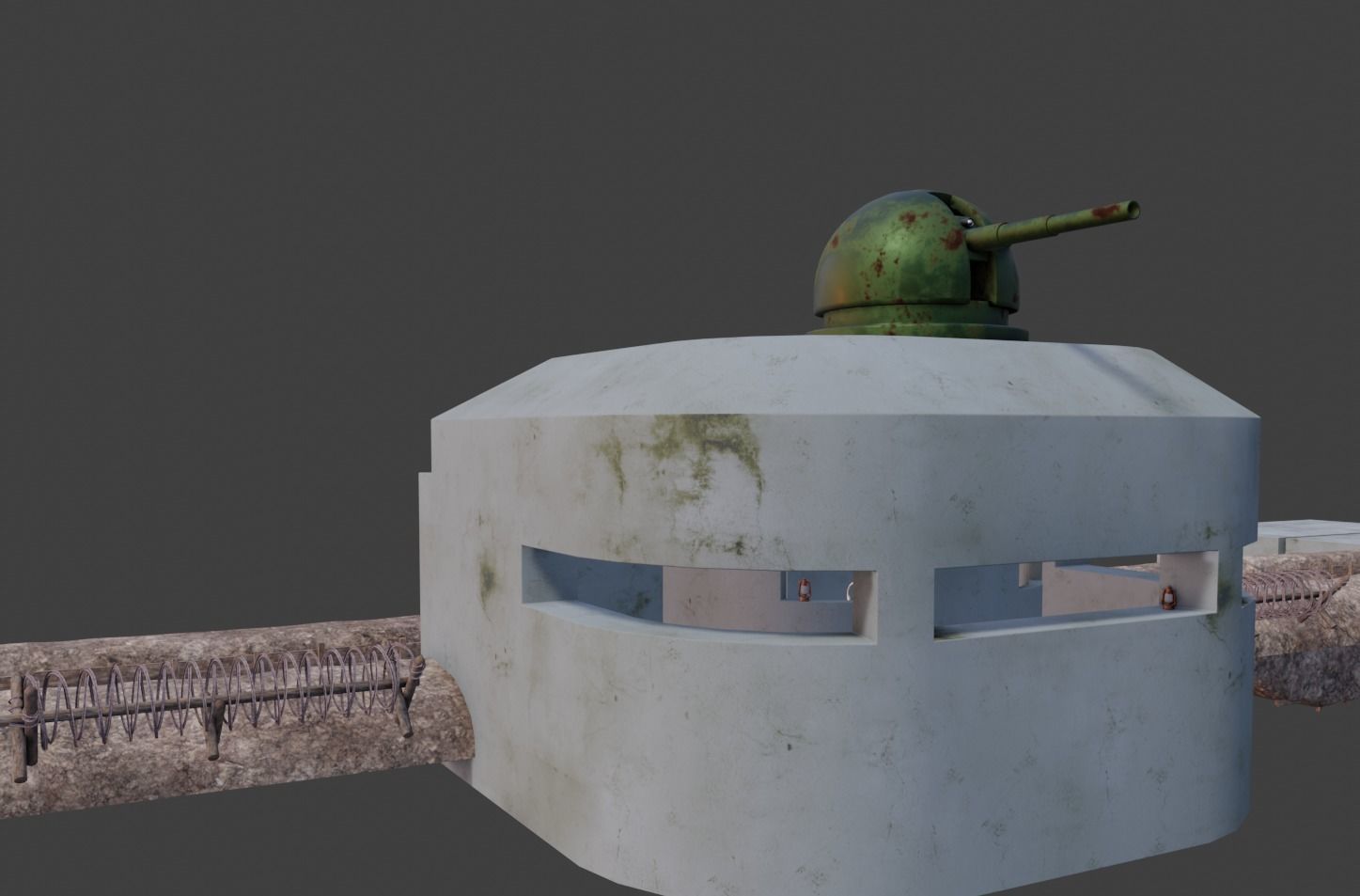 ww2 trench and bunker pack 3D model_48