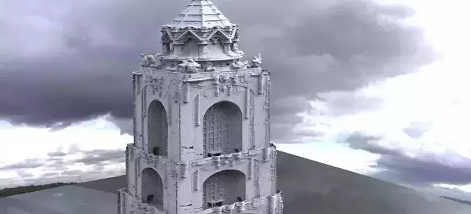 Arena tower baroque dome Detailed 3D 3D model