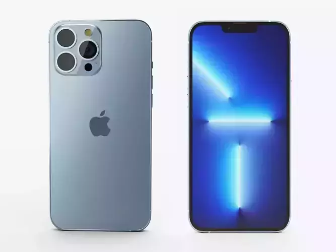  iPhone 13 Pro Max sierra blue 3D model