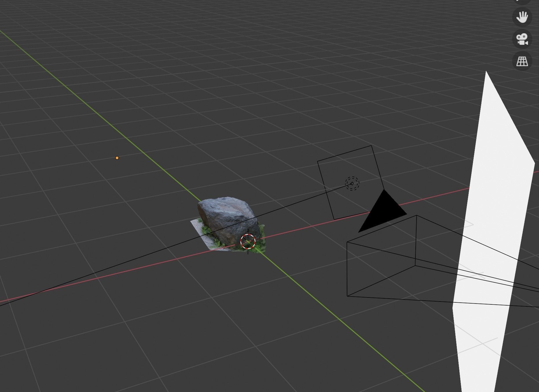 Rock in grass Free 3D model_4