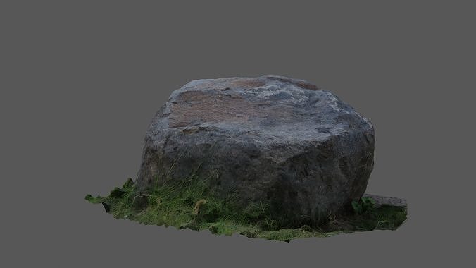 Rock in grass Free 3D model