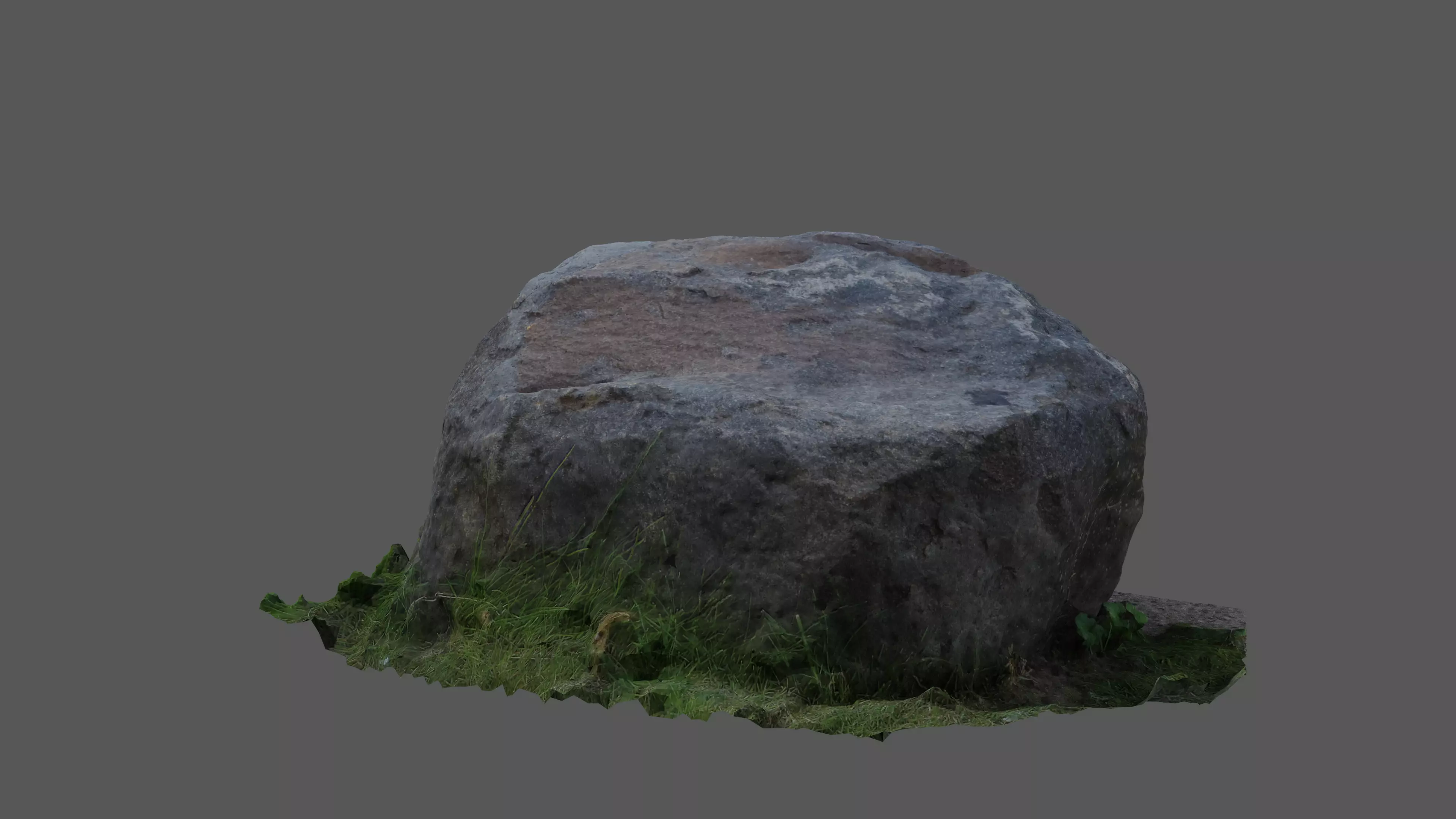 Rock in grass Free 3D model_0