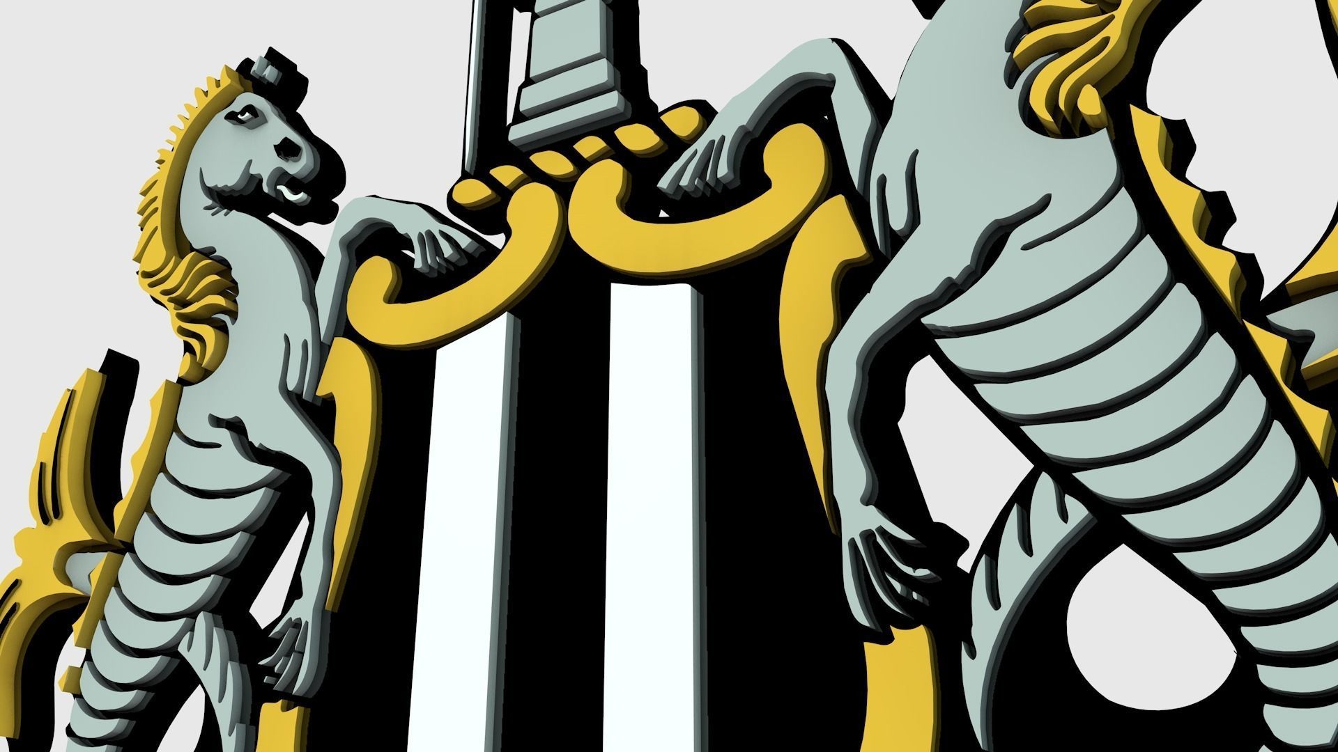 Newcastle Logo 3D model_5