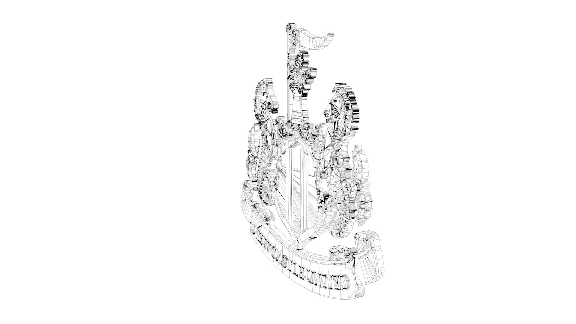 Newcastle Logo 3D model_8