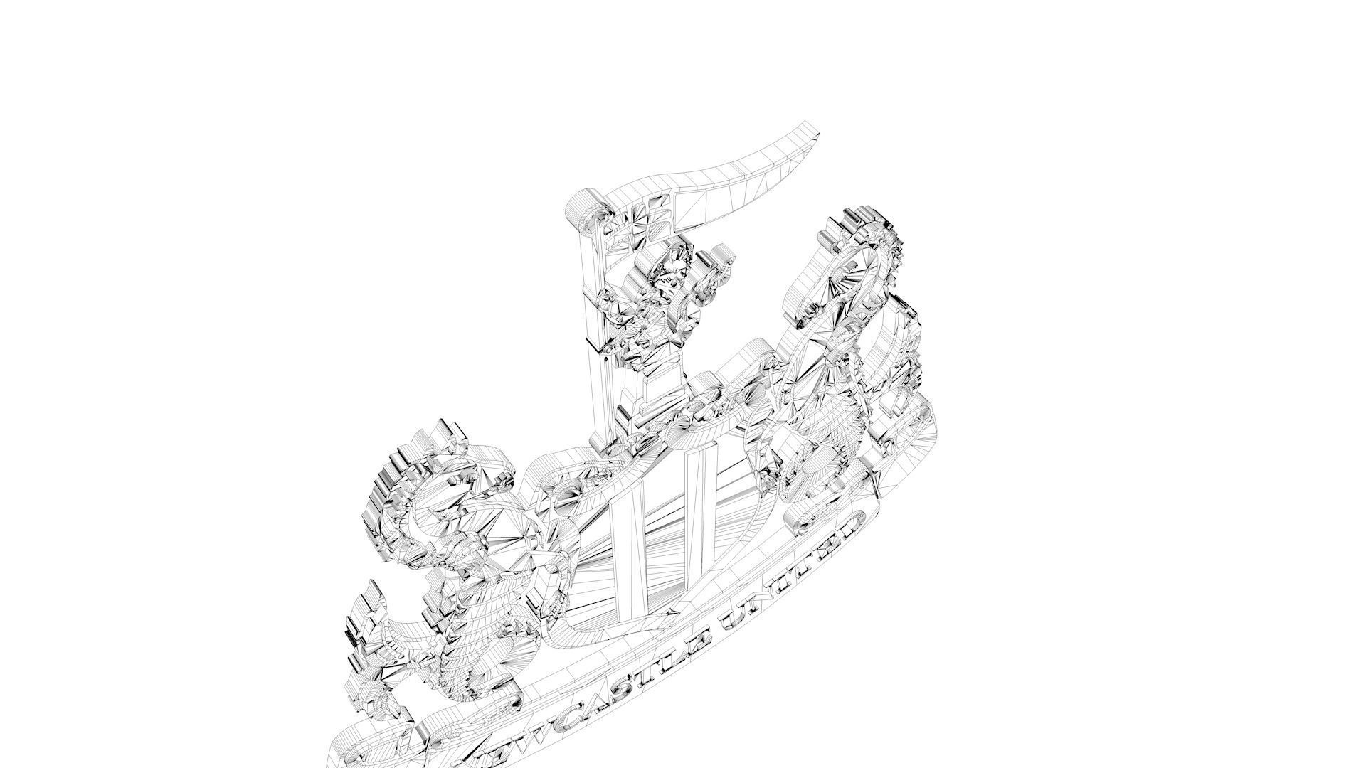 Newcastle Logo 3D model_10