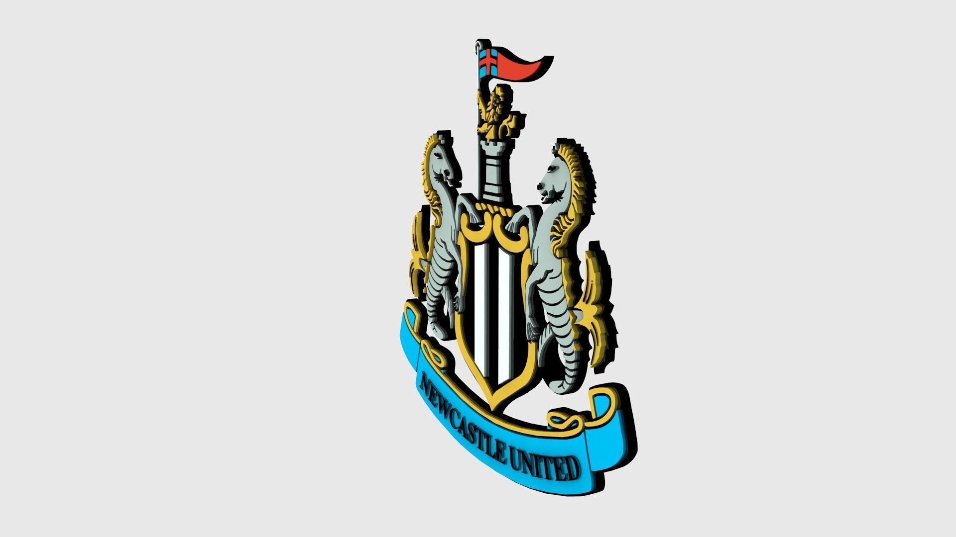 Newcastle Logo 3D model_2