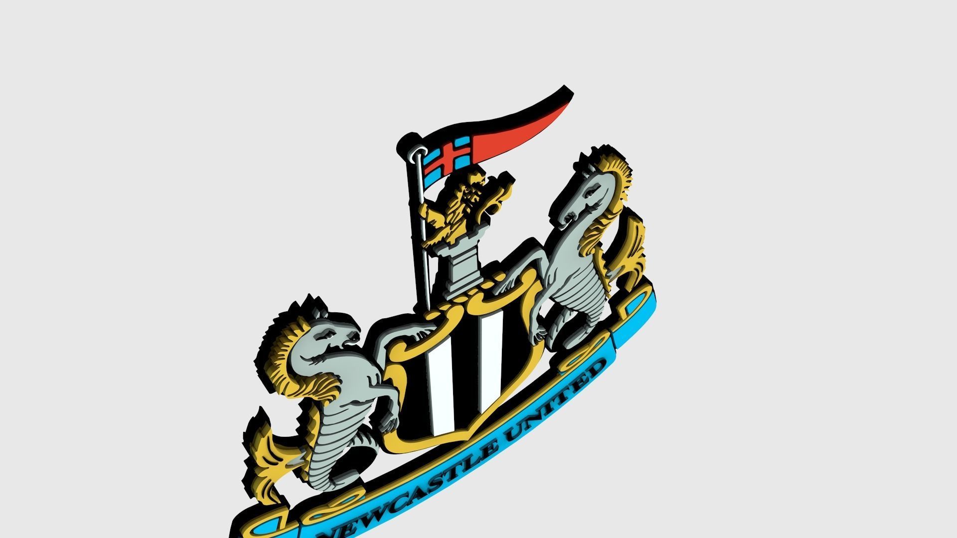 Newcastle Logo 3D model_4