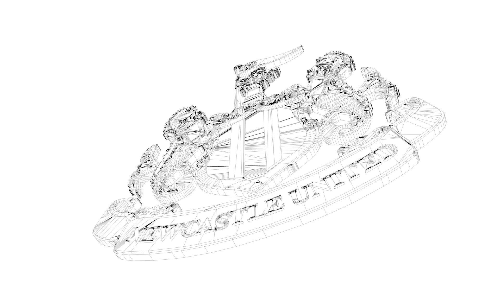 Newcastle Logo 3D model_7