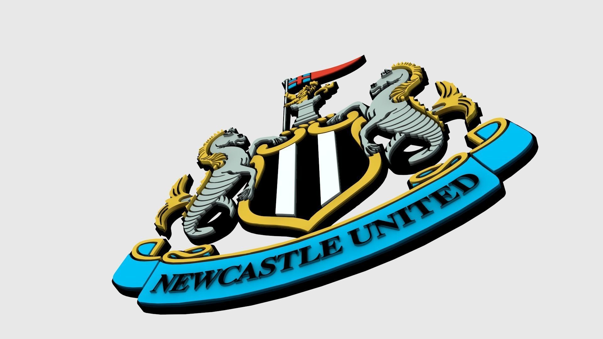 Newcastle Logo 3D model_1
