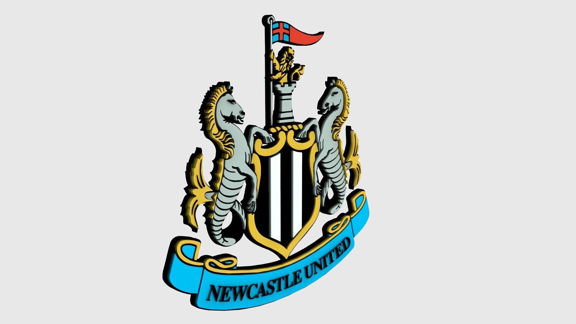 Newcastle Logo 3D model_3