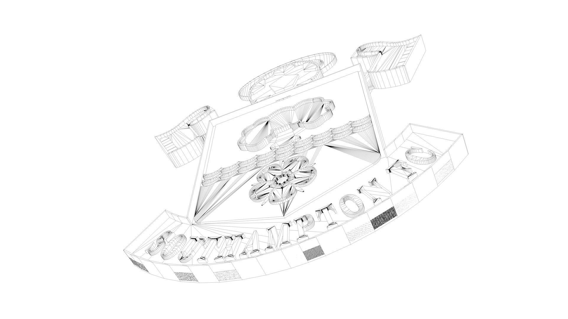 Southampton Logo 3D model_7