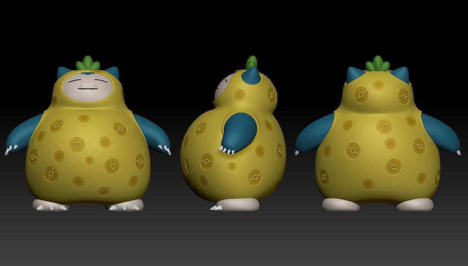 Pokemon Unite Snorlax Berry Style 3D print model_1