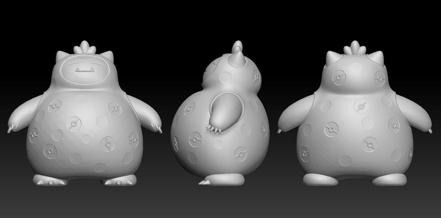 Pokemon Unite Snorlax Berry Style 3D print model_2