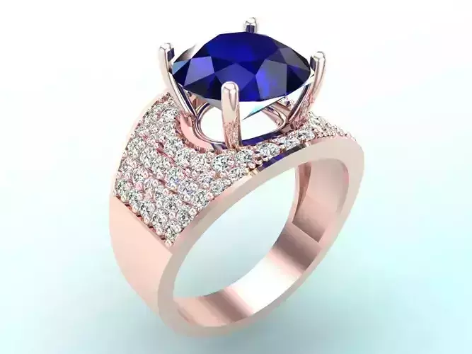 Gemstone Rings - Round stone ring - Diamond ring