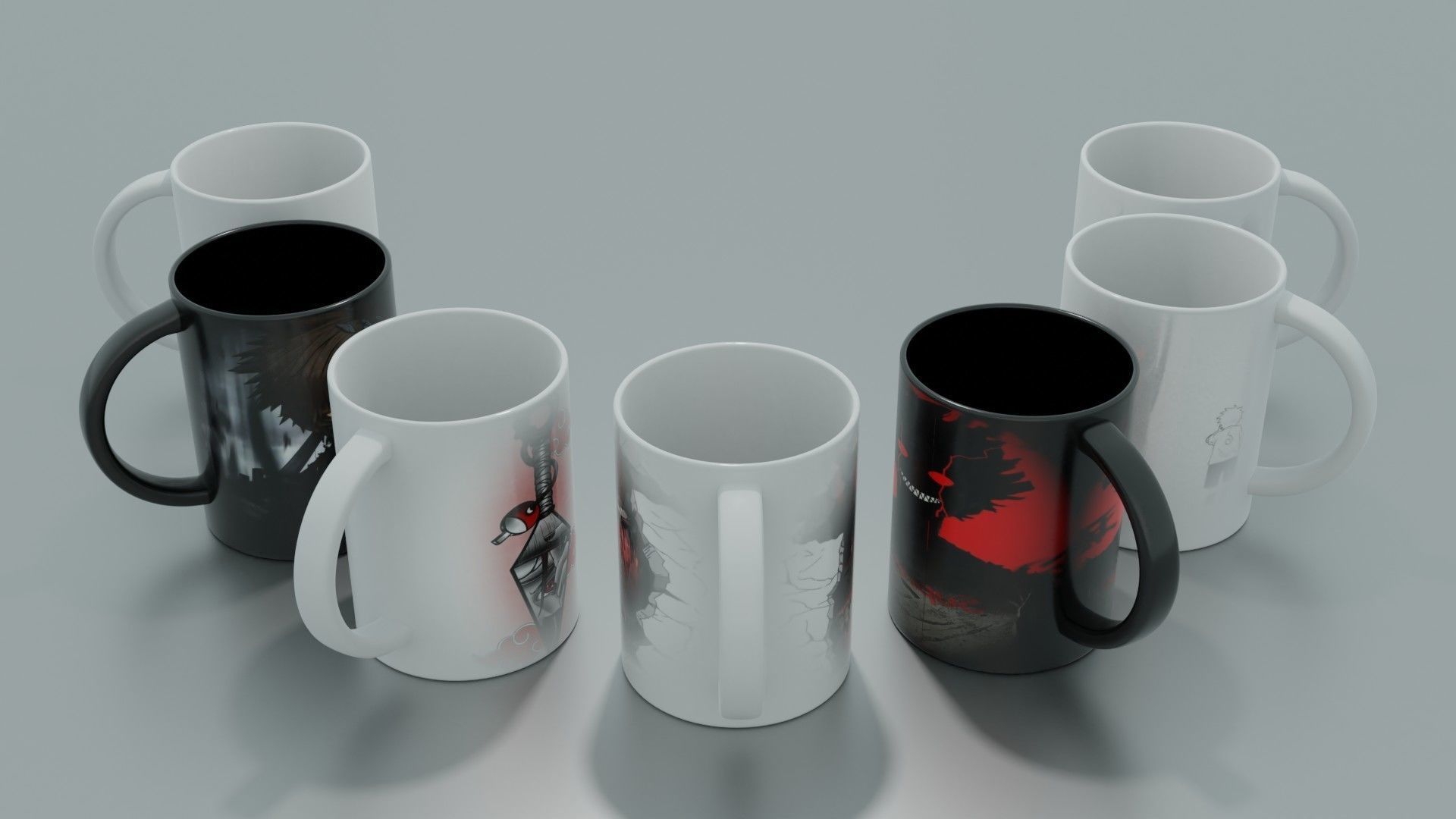 custom cups 2 Low-poly 3D model 3D model_2