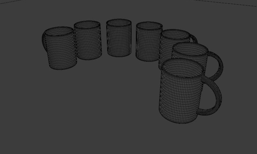 custom cups 2 Low-poly 3D model 3D model_6