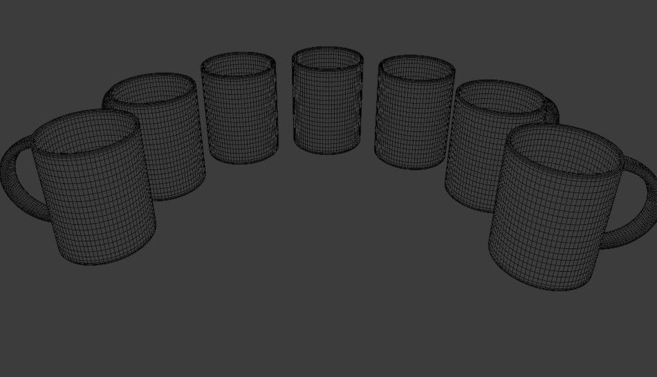 custom cups 2 Low-poly 3D model 3D model_7